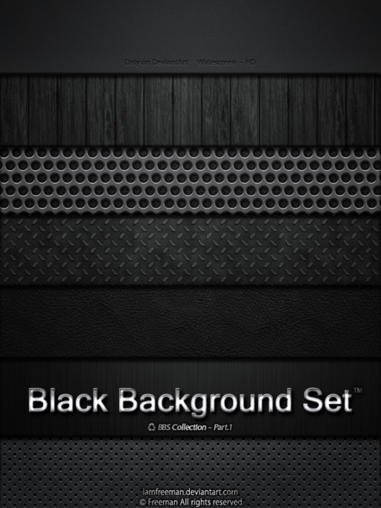 Black Background set