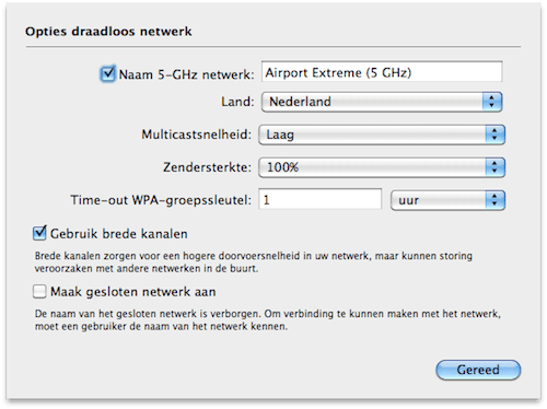 airport instellingen 450mbs