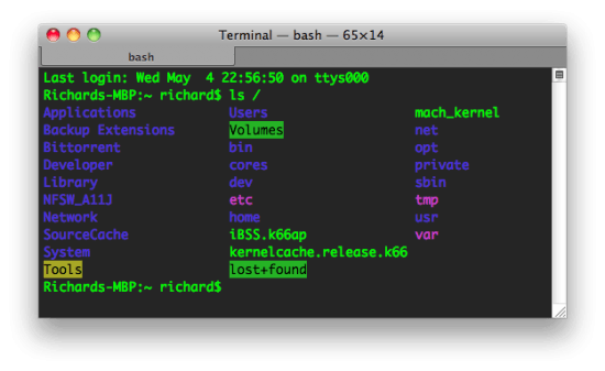 terminal kleuren