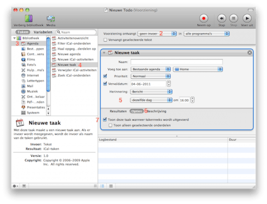 automator todo items