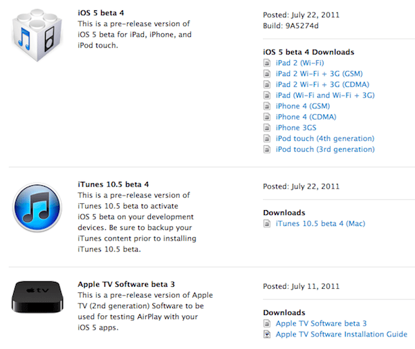 ios5 beta 4