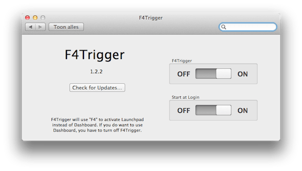 f4trigger scherm
