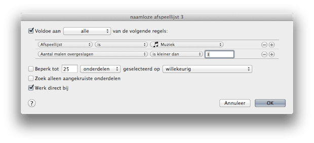 afspeellijst itunes 