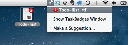 taskbadge menu taskbadge menu pop up