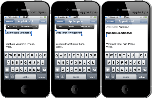 Mail opmaak