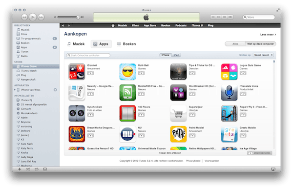 aankopen itunes