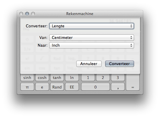 rekenmachine lengte