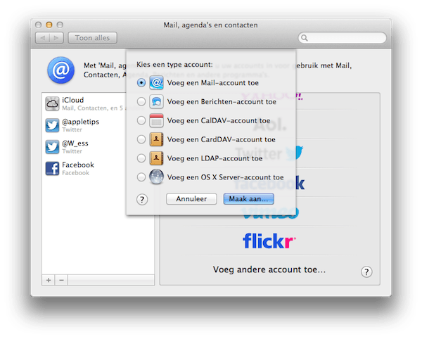 Ander account os x
