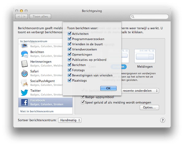 Facebook berichtgeving
