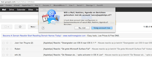 kleine wijzig gmail mac os x