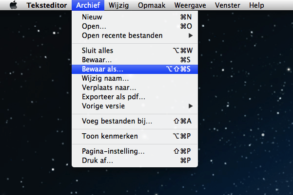 bewaar als