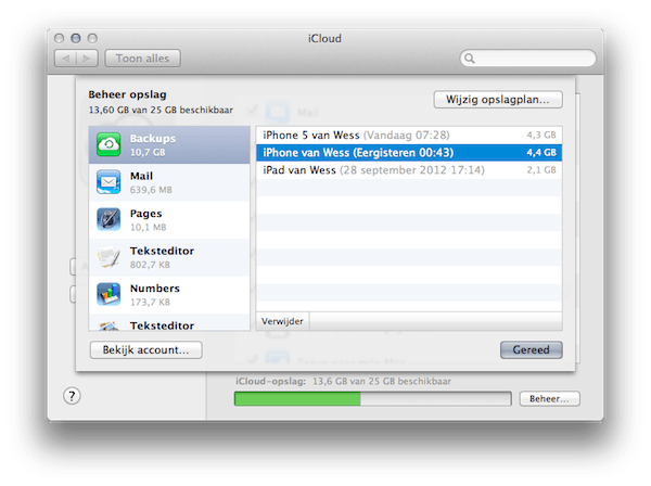 iCloud Backup osx
