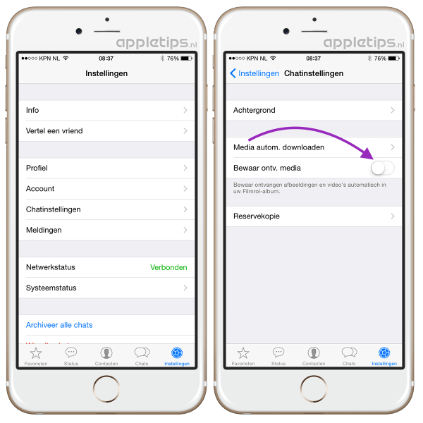 Foto Versturen Via Whatsapp Lukt Niet WhatsApp: Ontvangen afbeeldingen niet automatisch opslaan in de