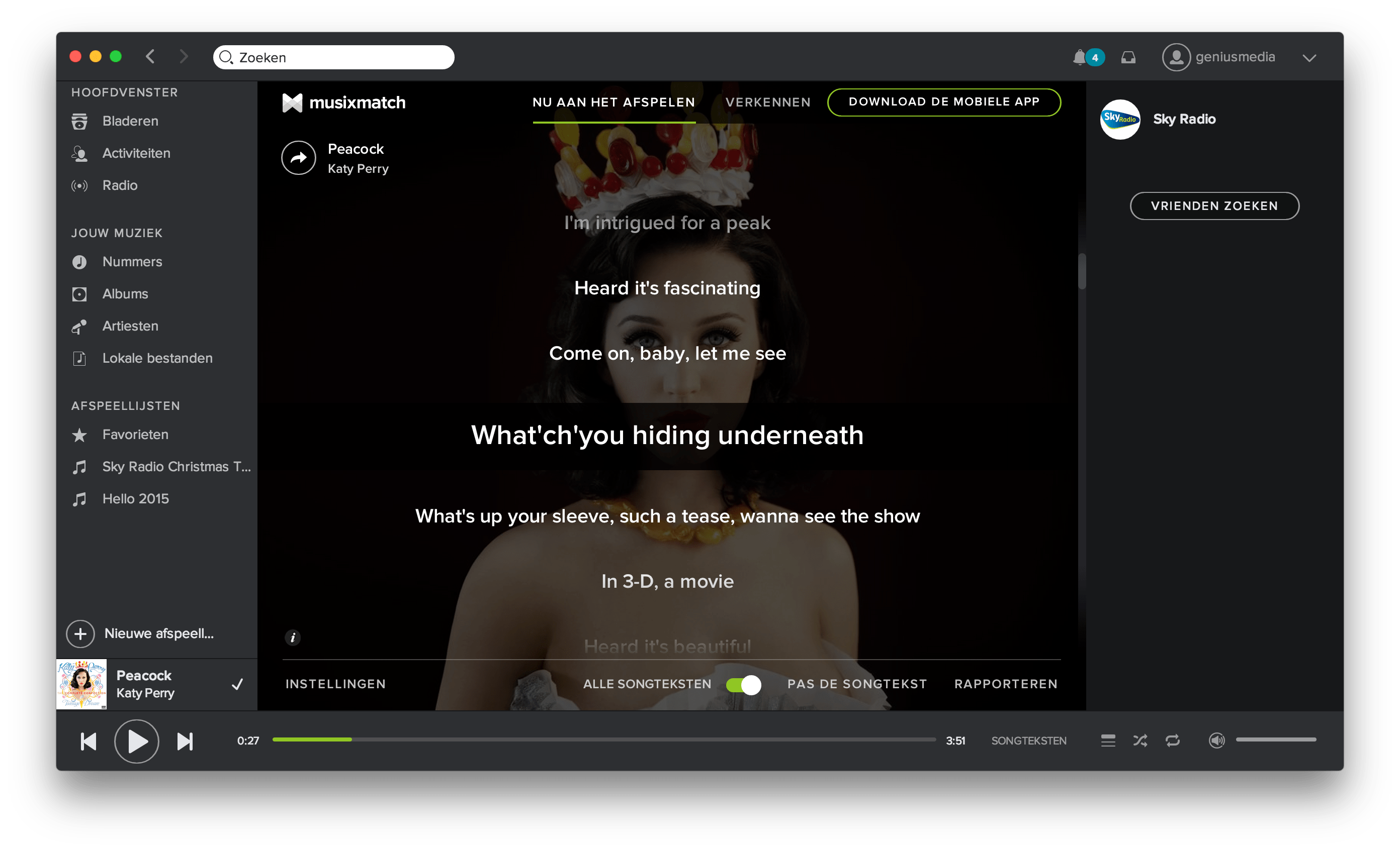 songteksten spotify